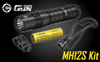 Nitecore MH12s 1800 Lumen Weapon Light Kit (Light, Mount, Charger & Thumb Switch) - $99.95 Click Email For Price! 