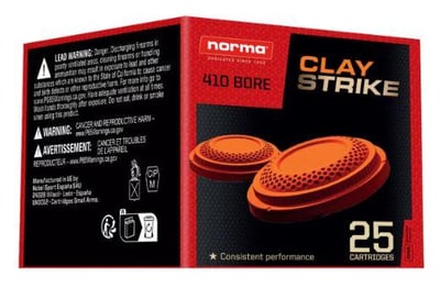 Norma Clay Strike 3" 410ga, 2/3oz 7.5 Shot, 25rd Box - $12.5 