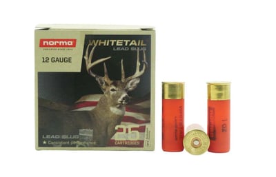 Norma Whitetail 12 Gauge Slug 2-¾" - ⅞ oz. 1600 FPS 250 Rounds - $169