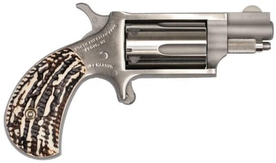 North American Arms Mini-Revolver Stainless .22 Mag 1.125" Barrel 5-Rounds Stag Grips - $259.99