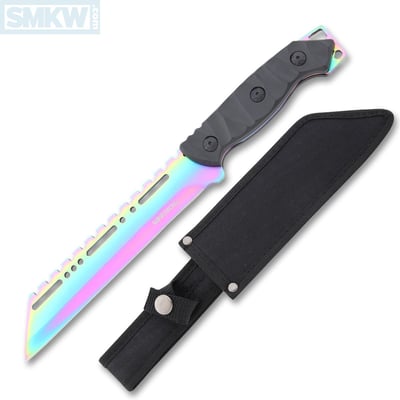 Wartech Fixed Blade Hunting Knife Rainbow 3Cr13 Stainless Steel Blade Composition Handle - $16.44 (Free S/H over $75, excl. ammo)