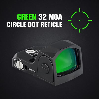 ohhunt RD005 Green Dot Sight 32 MOA Compatible with RMR Footprint and Picatinny Mount fits Pistol and Rifle - $44.99 + FREE Shipping