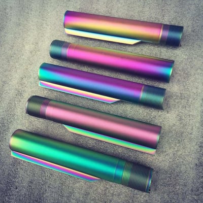 Oilslick PVD Rainbow Neochrome Ar15 Mil Spec Buffer Tube 6pos - $59.37  (Free Shipping over $500)
