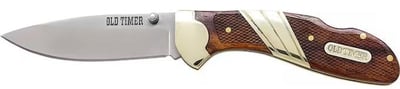 Old Timer Medium Pocket Knife 2.89" Drop Point 7Cr17MoV Satin Blade Wood Handle - $17.30 (Free Shipping on $100+ Orders)