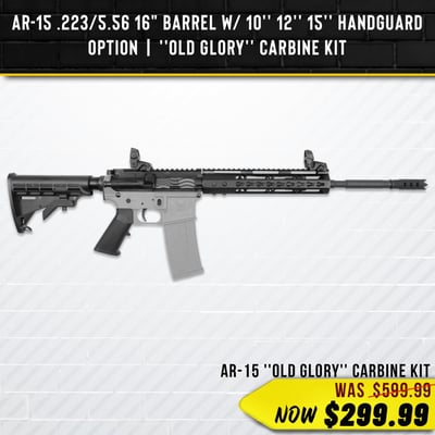 AR-15 ''OLD GLORY'' Carbine Kit - $299.99  (Free Shipping)