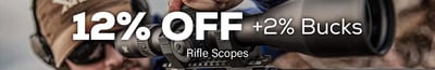 12% OFF + 2% Bucks of Rifle Scopes w/Code "SPOTD" (Free S/H over $49 + Get 2% back from your order in OP Bucks)