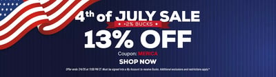 4th of July Sale - 13% OFF with code "MERICA" (Free S/H over $49 + Get 2% back from your order in OP Bucks)