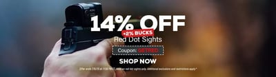14% OFF Red Dot Sights w/code "GETRED" (Free S/H over $49 + Get 2% back from your order in OP Bucks)