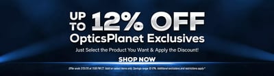 Up to 12% Off OpticsPlanet Exclusives - Click-to-apply coupon (Free S/H over $49 + Get 2% back from your order in OP Bucks)