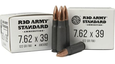 Red Army Standard 7.62x39mm 122 Grain Full Metal Jacket Steel Cased Number of Rounds: 20 - $8.99 (Free S/H over $49 + Get 2% back from your order in OP Bucks)