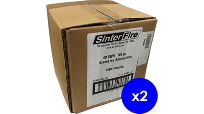 SinterFire .40 S&W 125 grain Frangible Brass Centerfire Pistol Ammo, 1000 Rounds - $378.99 (Free S/H over $49 + Get 2% back from your order in OP Bucks)