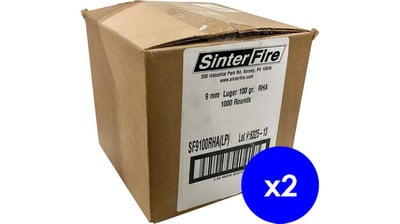 SinterFire 9mm Luger 100 grain Frangible Brass Centerfire Pistol Ammo, 2000 Rounds - $499.99 (Free S/H over $49 + Get 2% back from your order in OP Bucks)