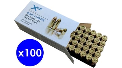 Sumbro X-Force 9mm Luger 124 grain Full Metal Jacket Brass Centerfire Pistol Ammo, 50 Rounds - $19.49 (Free S/H over $49 + Get 2% back from your order in OP Bucks)