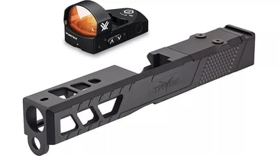 TRYBE Defense Pistol Slide for Glock 19 (various versions) Venom Cut, Version 2, Black Cerakote + Vortex Venom 1x26.5mm 3 MOA Dot Reticle - $379.99