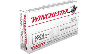 Winchester USA Rifle .223 Rem 55Gr FMJ Brass 20 Rnd - $11.09 (Free S/H over $49 + Get 2% back from your order in OP Bucks)