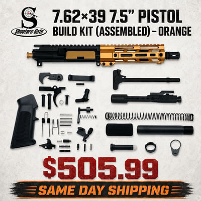 AR-15 7.62 39 7.5″ Pistol Build Kit (Assembled) – Orange - $505.99 
