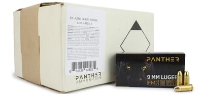 Panther Ammo 9mm 124 Gr FMJ 500 Rnds - $92.62 (w/ code SPRING5) 