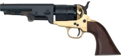 Backorder - Pietta 1851 Hartford Brass Sheriff Black Powder Revolver 44 Caliber 4.875" Blued Barrel Brass Frame Walnut Grip - $274.99 (Free Shipping on $100+ Orders)