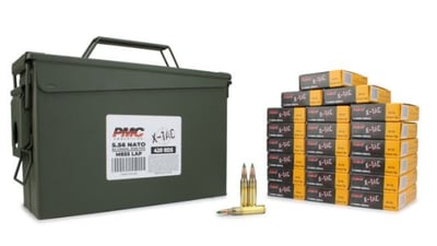PMC X-TAC 5.56 NATO 62 GR Green Tip LAP 420 Rounds in Heavy Duty Ammo Can - $217.07 