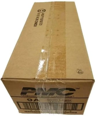PMC Bronze Handgun Ammunition 9mm Luger 115 gr FMJ 1150 fps 1000/ct - $234.99 