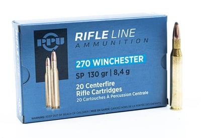 Prvi Partizan PPU 270 Win 130 Grain Soft Point Hunting Ammo 200 Rounds - $191.99