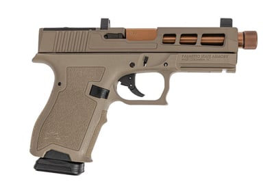 PSA Dagger Compact 9mm 4.5" 15rd SW1 RMR Pistol With Threaded Copper Barrel, FDE - $299.99