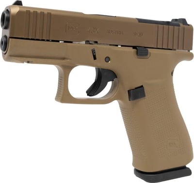 Glock 43X MOS Coyote Brown 9mm 3.4" Barrel 10-Rounds Austria Made - $499 