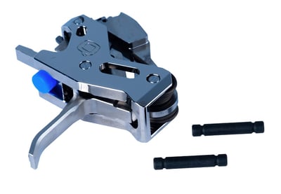 Q Literally the Best Trigger Ever Made, Fits AR-15 / AR-10, Flat Faced, Silver - $274.99