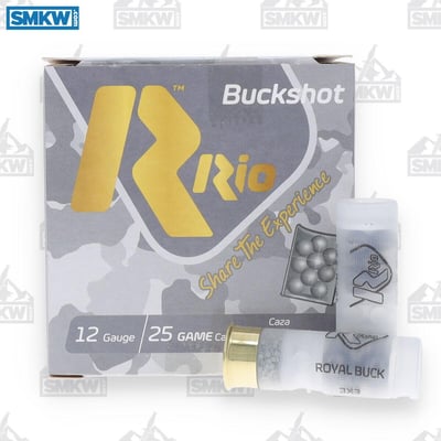 Rio Royal Buck 12 Gauge 2.75" 9 Pellets 00 Buck 25 Shells - $13.99