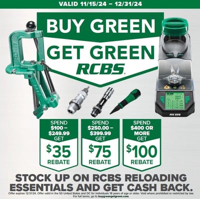 Midsouth Shooters Get Money Back When You Buy RCBS!  