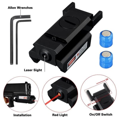Lirisy Tactical Red Dot Laser Sight for Pistol Rifle with 20mm Picatinny Weaver Rail Mount - $11.99 after code "A8KA5NOA" (Free S/H over $25)
