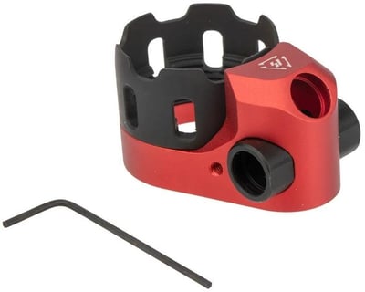 Strike Industries Tribus Enhanced Castle Nut & Extended End Plate Version 2 RED - $49.95 (FREE Shipping over $50)