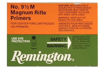 Remington Large Rifle Magnum Primers Pack of 1000 #9-1/2M - $65.99 (Free Shipping on $100+ Orders)