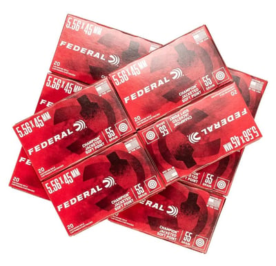 Federal Champion 5.56X45 -55 Grain Jsp (500 Rounds) - $326.99 + Free Shipping