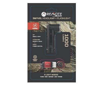 Remote Swivel Headlamp 1000 Lumens Rechargeable - $8.83