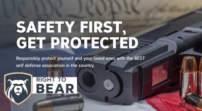 Right To Bear - Self Defense Liability Protection - UNLIMITED legal defense for both criminal and civil defense - Get 20% OFF your membership w/code "GUNDEALS"