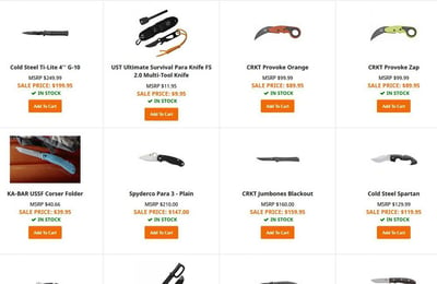 Get 18% Off Knives, Machetes and Axes with code "EDGE18" @ Right to Bear