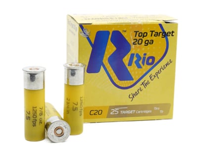 RIO Ammunition Top Target 20 Gauge #7.5 Shot 2.75" Shell 1250 FPS 250 Rounds - $83.14