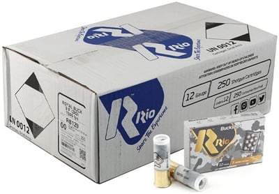 Rio RB129 Royal Buck 12 GA 2.75" 00 Buck Shot - 250 Rounds - RB129 - $159.95 (FREE Shipping over $50)