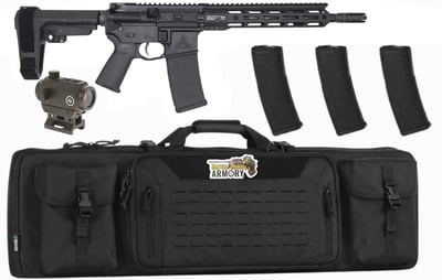 Rise Armament Watchman, .223/5.56, 11.5" Barrel, 4- 30rd Magazine, Black w/ Savior Bag & CTS-25 Red Dot - $799.99 (Add to Cart for Best Price) 