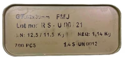 Romanian 7.62x39 Ammunition, Laquear Coated Steel Case, Non-Corrosive, 123 Grain FMJ, 700 Round Sealed Tin - Current Production - No Openers - $329  