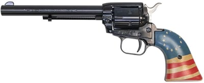 Heritage Rough Rider .22LR 6.5" Barrel w/1776 Flag Grip Revolver #RR22B6WBRN35 - $144.19 