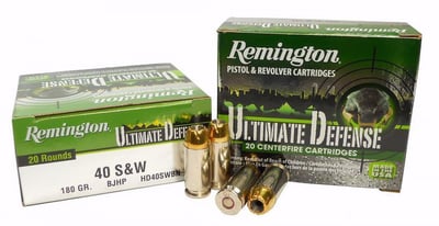 Remington Ultimate Defense 40 S&W 180gr BJHP 20 Rnd - $21.19