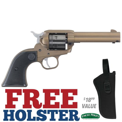 Ruger Wrangler 22LR 4.6" 6rd Revolver Burnt Bronze - $139.99 