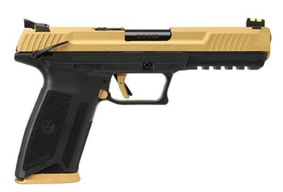Ruger 57 5.7x28mm 4.94" Barrel 20rd Black/Gold Accessory Rail - $439.99 ($14.99 flat rate shipping)
