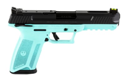 Ruger 57 TALO Edition 5.7x28mm, 4.9" Barrel, Turquoise Frame, Black Slide, 20rd - $399.99
