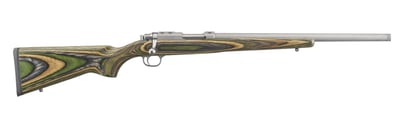 Ruger 77/17 .17 Hornet Bolt Action Rifle, 18.5" Barrel, 6rd, Silver, Green Mountain Laminate Stock - $1029.99