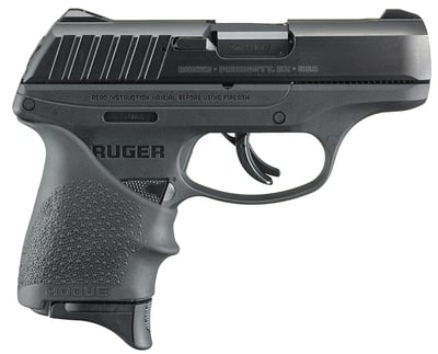 Ruger EC9S 9mm 3.12″ 7rd Pistol, Hogue Handall Grip, Black - $219.99
