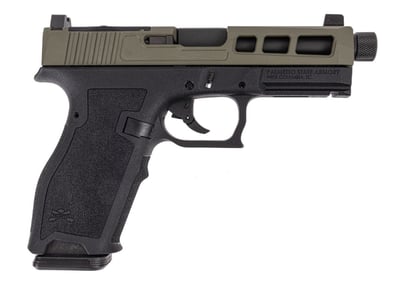 PSA Dagger Full Size - S 9mm, .5" 17rd Pistol, SW1 RMR RearSight Slide, Sniper Green, Threaded Barrel, Black Frame - $329.99 