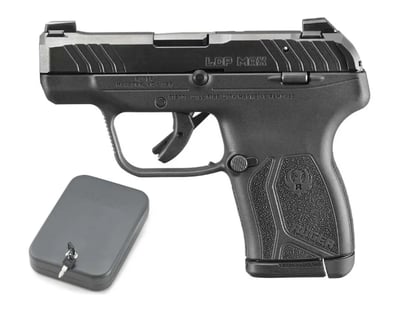 Ruger LCP MAX .380 ACP 2.8" Barrel 10rd Pistol, Black Oxide w/ Steel Safety Case - $393.94 